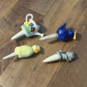Colorful Ceramic Plant Watering Stakes Set